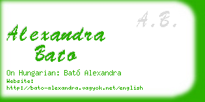 alexandra bato business card