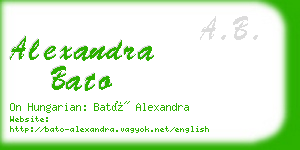 alexandra bato business card